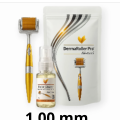 Dermaroller 1.00 mm con Roller Cleaner, tratamiento intensivo con desinfección