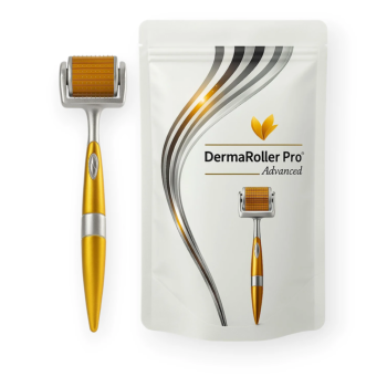 Dermaroller 0,30 mm para rostro, microagujas que mejoran la absorción de cremas.